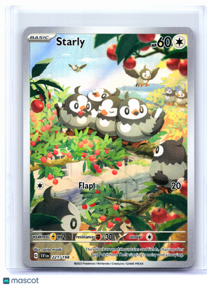 2023 Pokemon—Starly #221/198 Scarlet & Violet Base Set—Illustration Rare [LP]