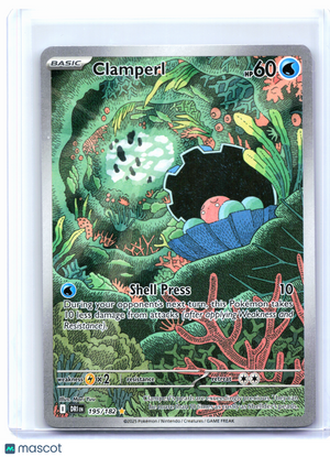 2025 Pokemon—Clamperl #195/182 Destined Rivals—Illustration Rare Holo [LP]