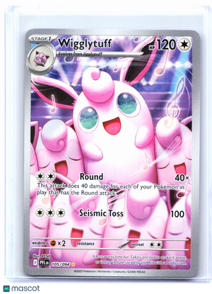 2025 Pokemon—Wigglytuff #105/094 Phantasmal Flames—Illustration Rare Holo [LP]