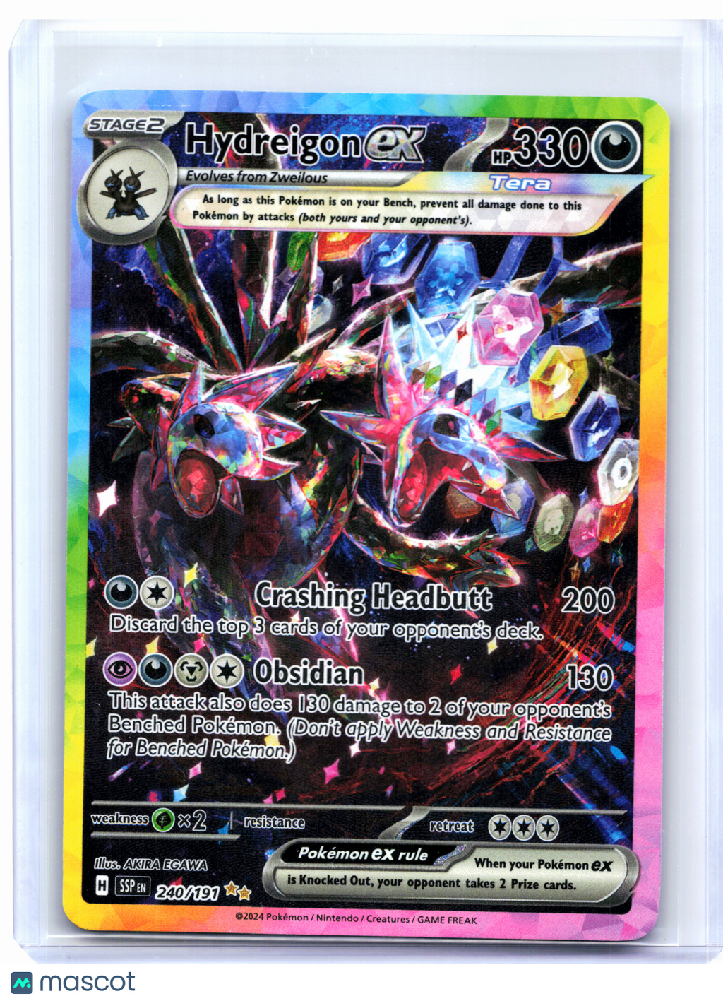 2024 Pokemon—Hydreigon ex #240/191 Surging Sparks—Special Illustration Rare [LP]