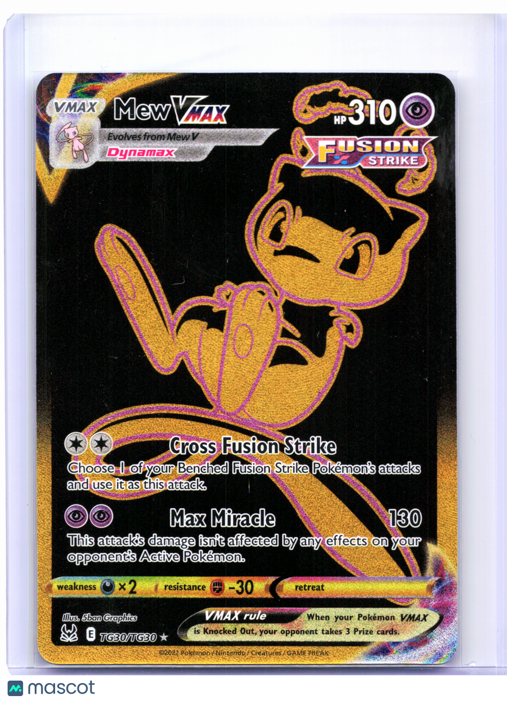 2022 Pokemon—Mew VMAX #TG30/TG30 Lost Origin Trainer Gallery—Secret Rare [LP]