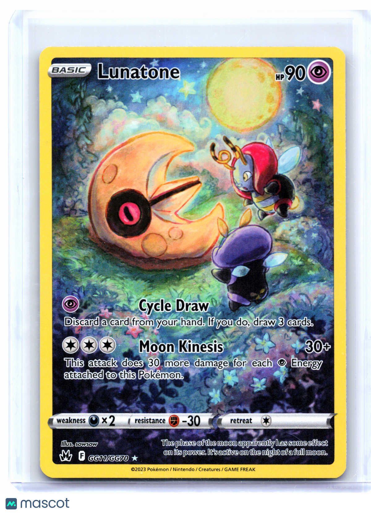 2023 Pokemon—Lunatone #GG11/GG70 Crown Zenith: Galarian Gallery—Ultra Rare [LP]