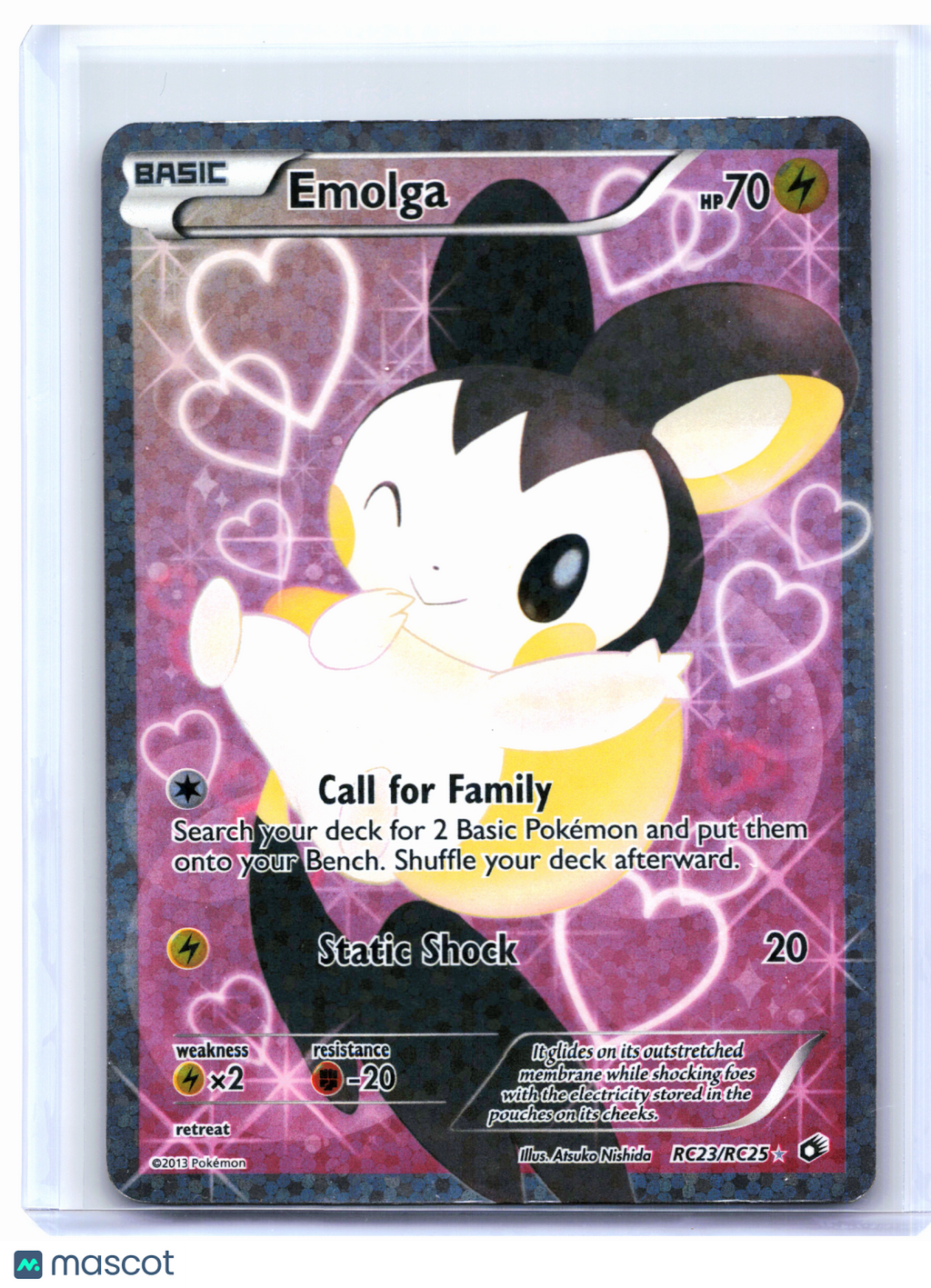 2013 Pokemon—Emolga (Full Art) #RC23/RC25 LTR—Ultra Rare Holo [Heavily Played]