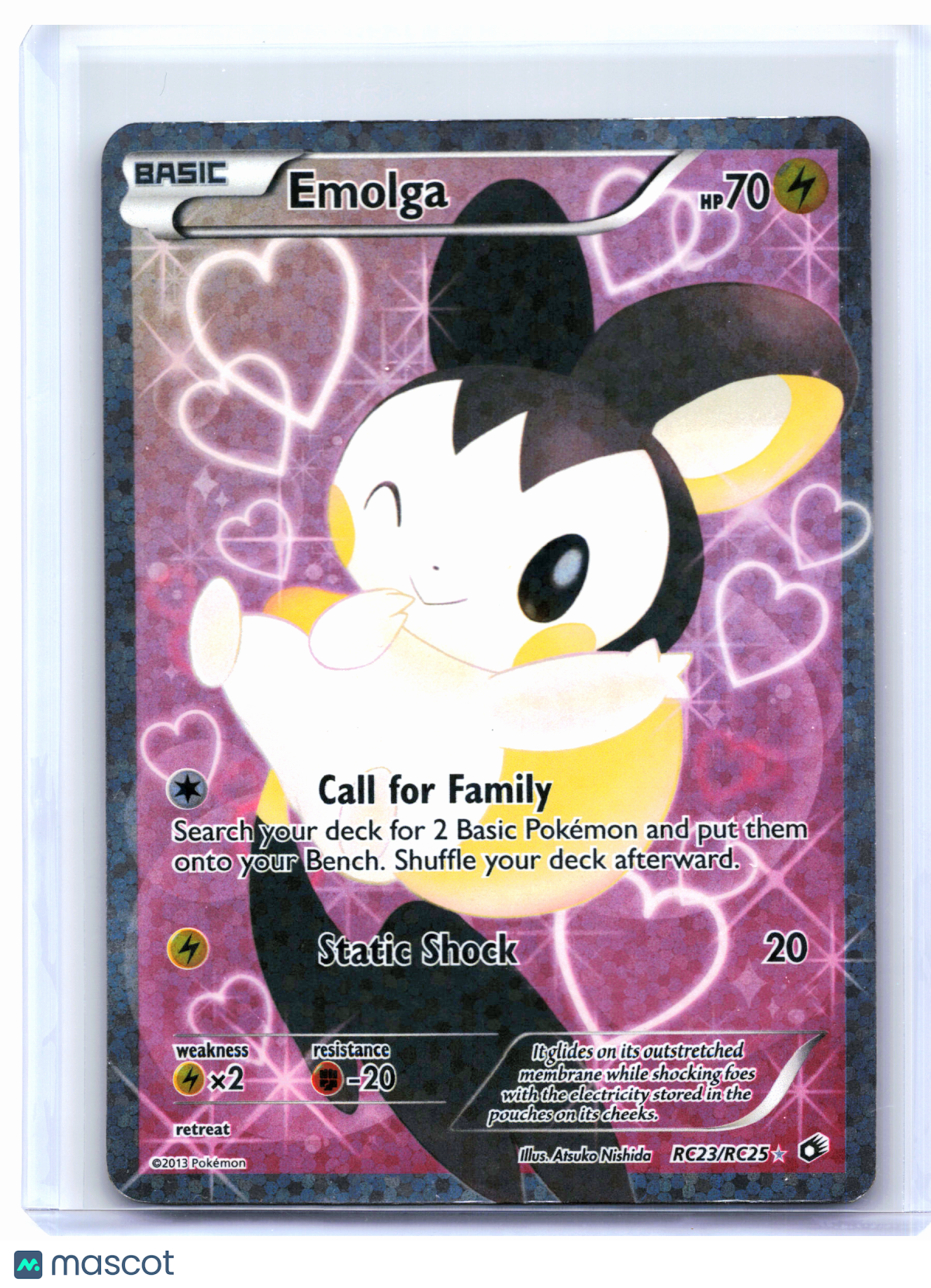 2013 Pokemon—Emolga (Full Art) #RC23/RC25 LTR—Ultra Rare Holo [Heavily Played]