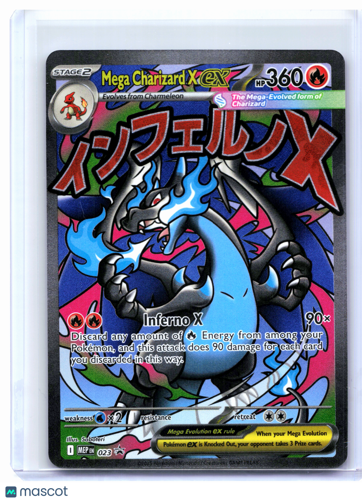 2025 Pokemon—Mega Charizard X ex #023 Mega Evolution Promo—Black Star Promo [HP]