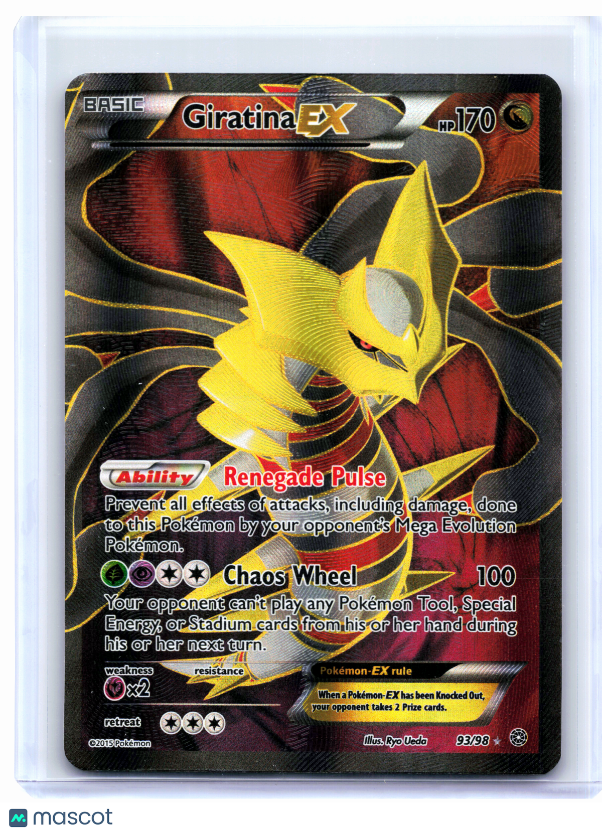 2015 Pokemon—Giratina EX (Full Art) #93/98 Ancient Origins—Ultra Rare Holo [HP]