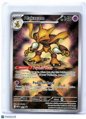 2025 Pokemon—Alakazam #009 Mega Evolution Promo—Black Star Promo Holo [LP]