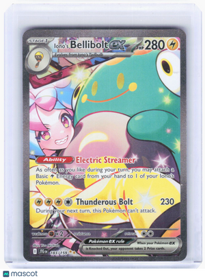 2025 Pokemon—Iono's Bellibolt ex #183/159 Journey Together—SIR Holo