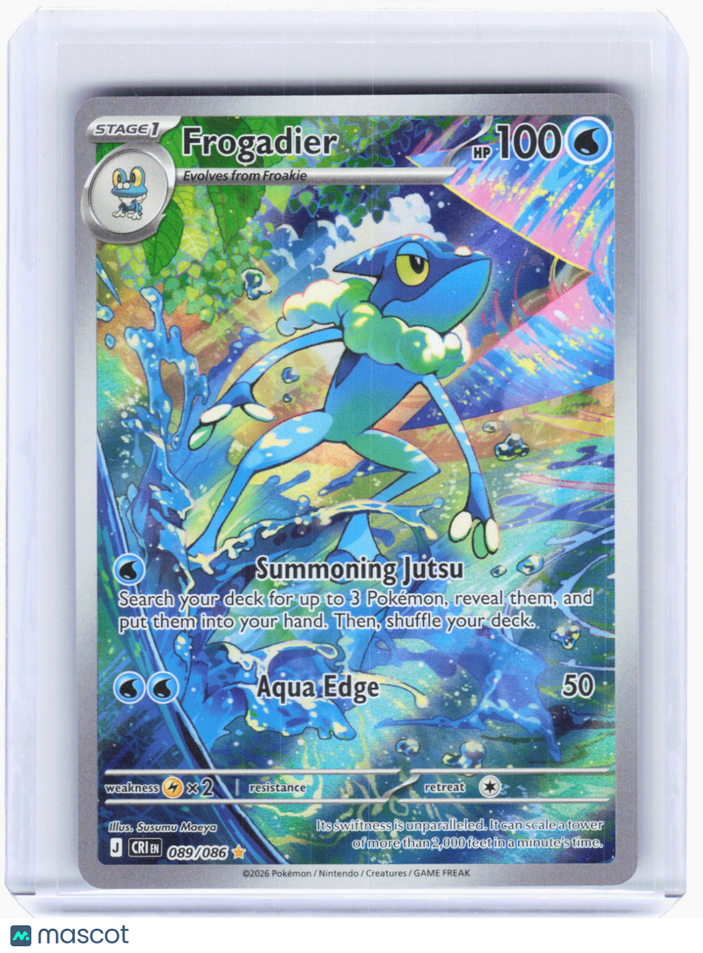 2026 Pokemon—Frogadier #89/86 Chaos Rising—Illustration Rare Foil