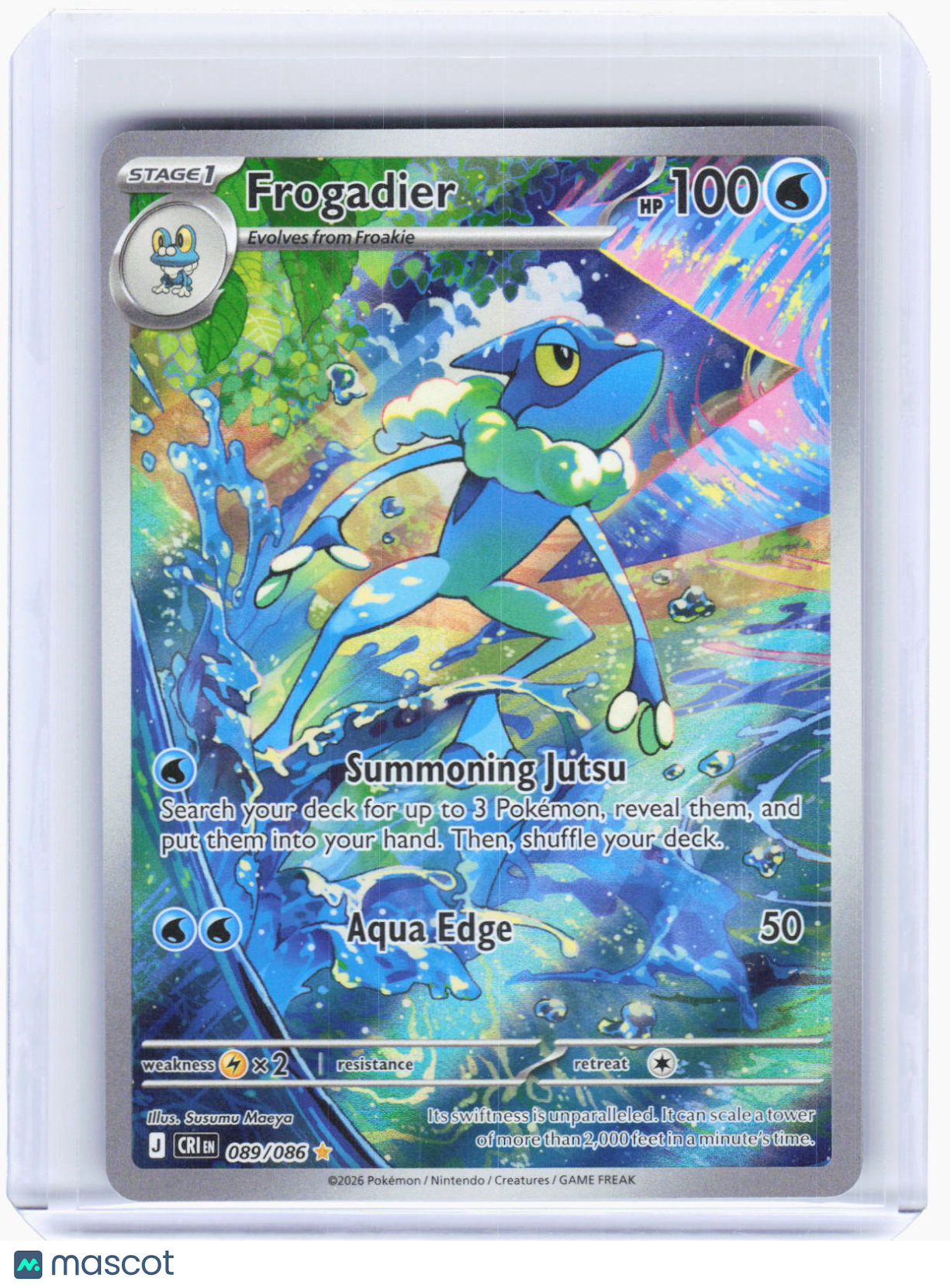 2026 Pokemon—Frogadier #89/86 Chaos Rising—Illustration Rare Foil