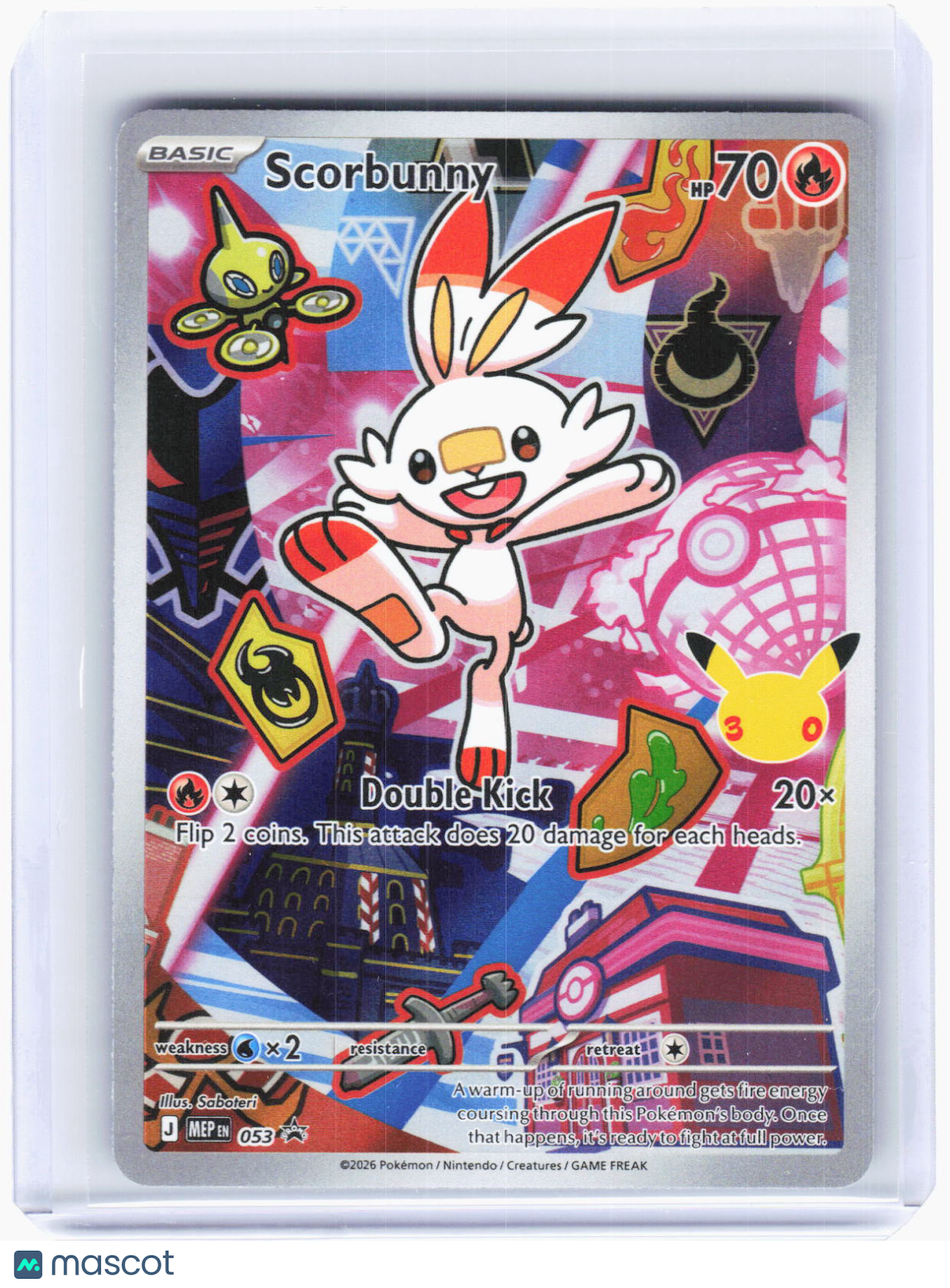 2026 Pokemon—Scorbunny #MEP EN 053 Mega Evolution Promo Cards—BSP Foil