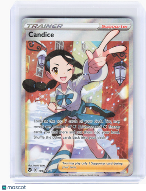 2022 Pokemon—Candice #189/195 Silver Tempest—Ultra Rare Foil