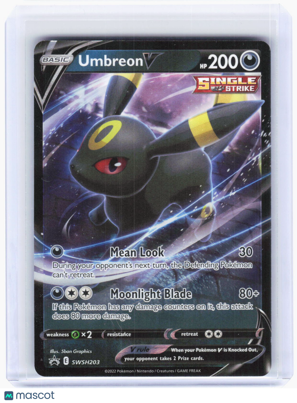2022 Pokemon—Umbreon V #SWSH203 Sword & Shield Promo Cards—Black Star Promo Foil