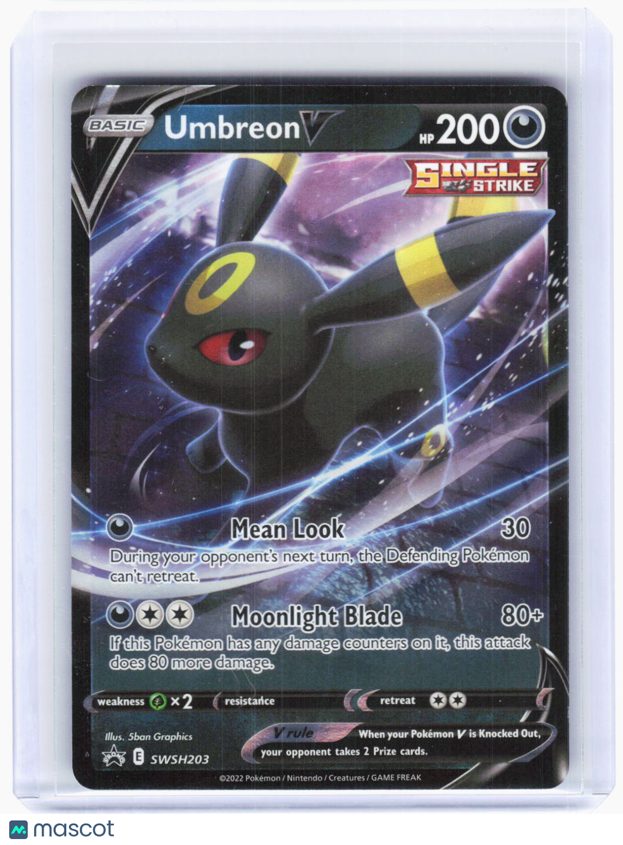 2022 Pokemon—Umbreon V #SWSH203 Sword & Shield Promo Cards—Black Star Promo Foil