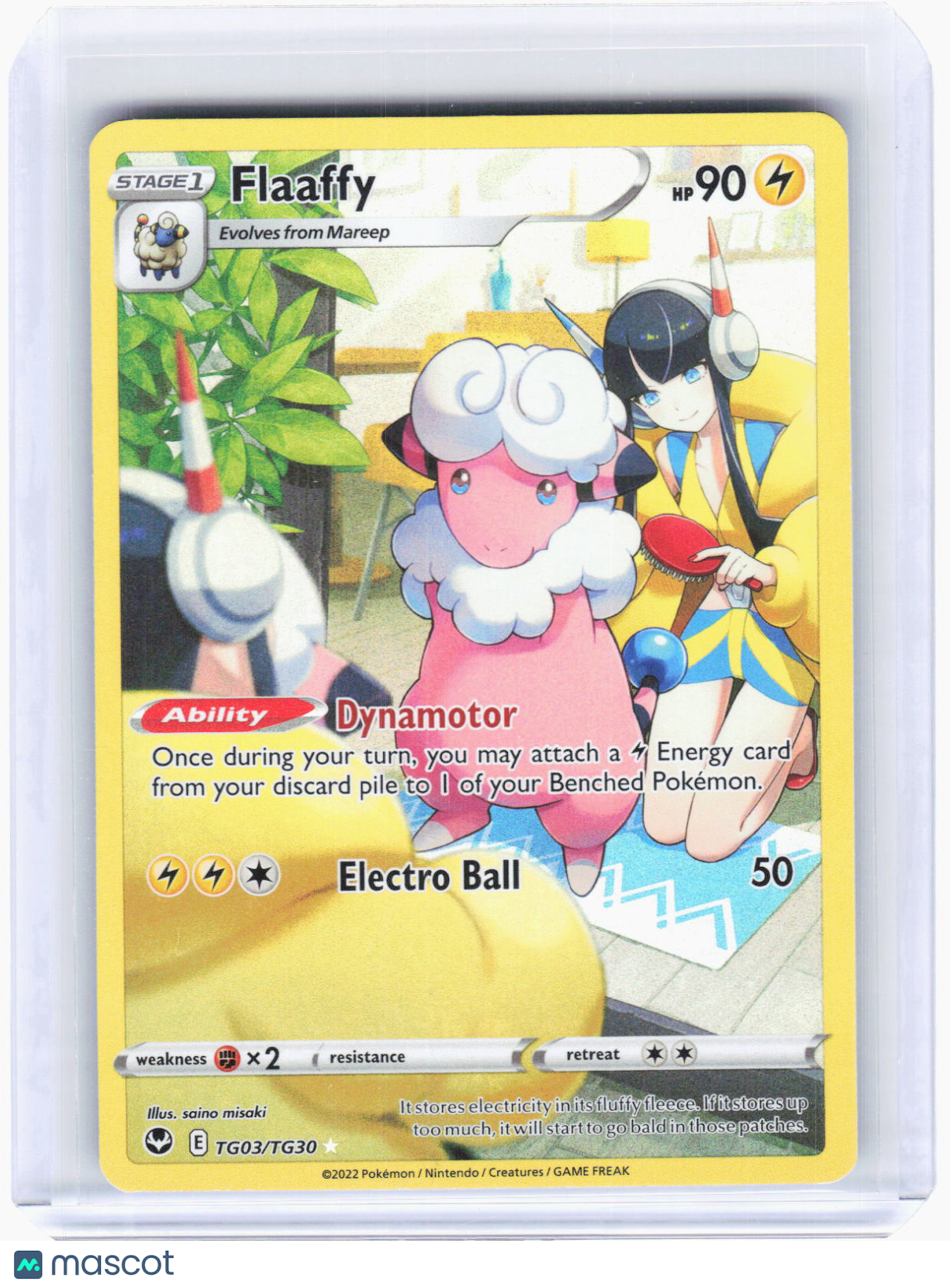 2022 Pokemon—Flaaffy #TG03/TG30 Silver Tempest Trainer Gallery—Ultra Rare Foil
