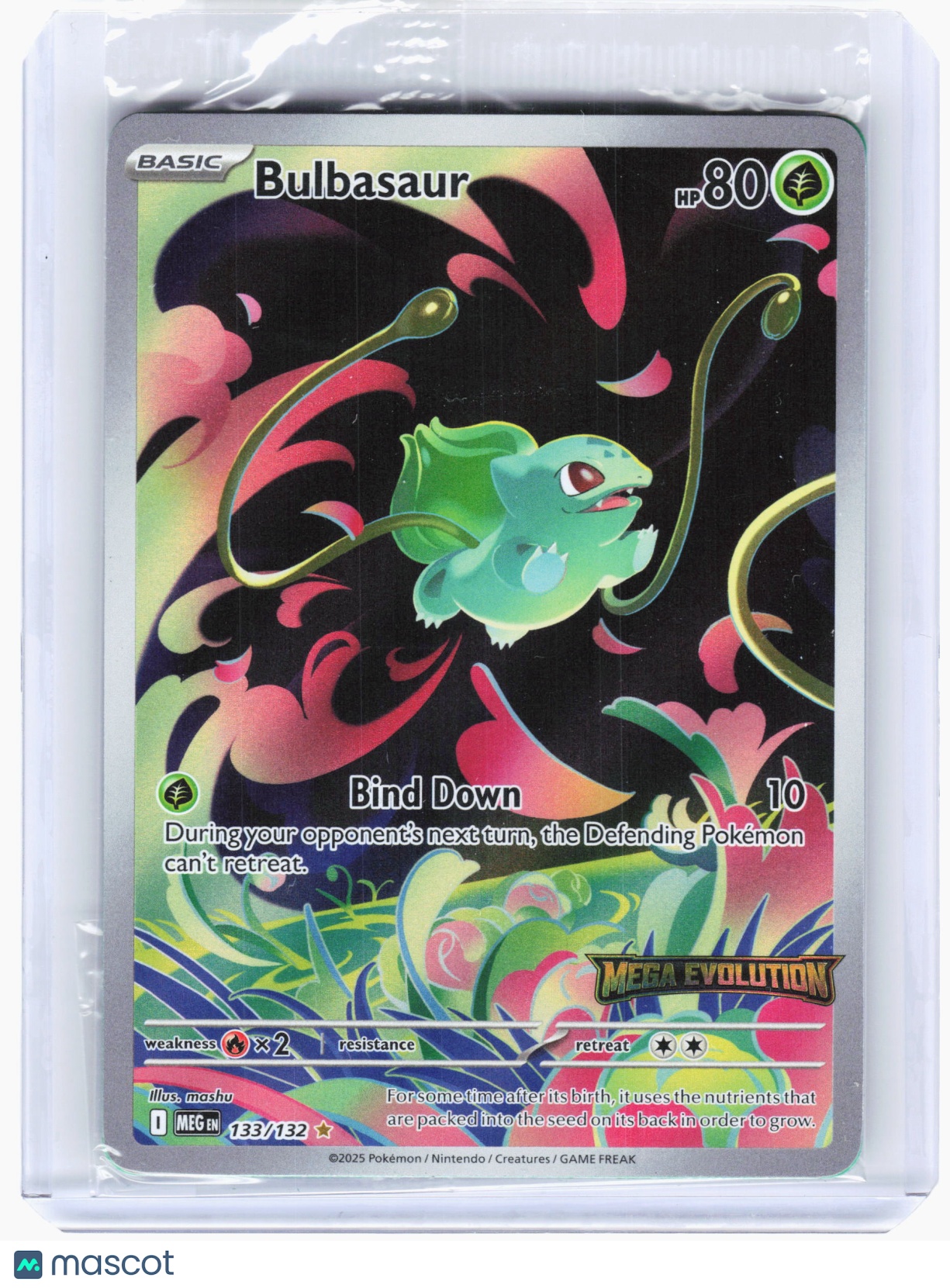 2025 Pokemon—Bulbasaur #133 Mega Evolution—IR (Sealed) (Mega Evolution Stamp)