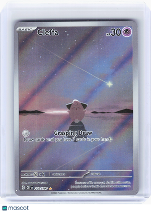2023 Pokemon—Cleffa #202 Obsidian Flames—Illustration Rare Holo [Lightly Played]