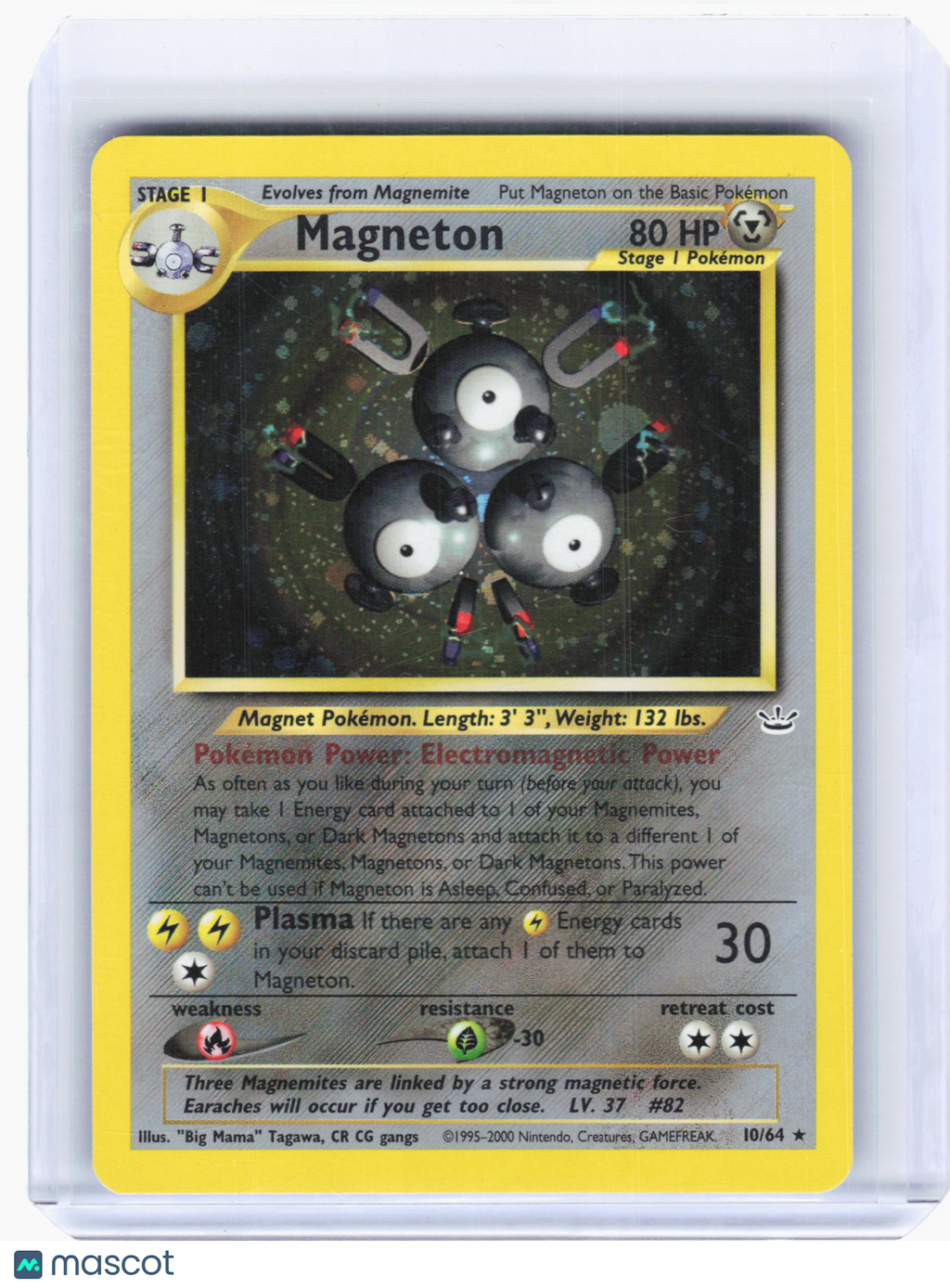 2001 Pokemon—Magneton #10 Neo Revelation—Holo Rare [Moderately Played]