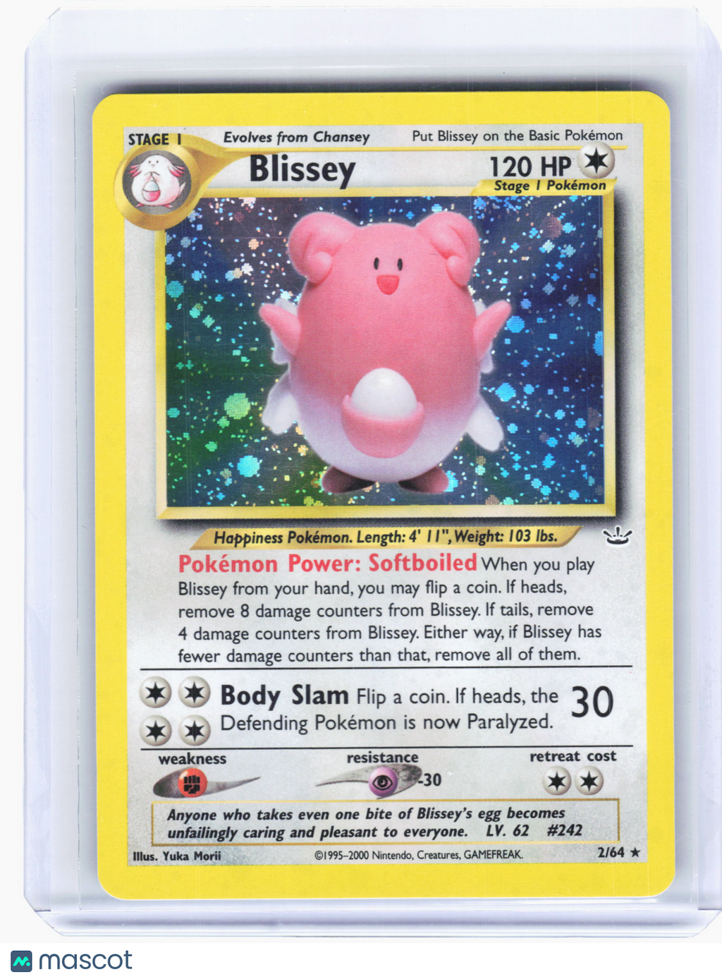 2001 Pokemon—Blissey #2 Neo Revelation—Holo Rare Holo [Heavily Played]