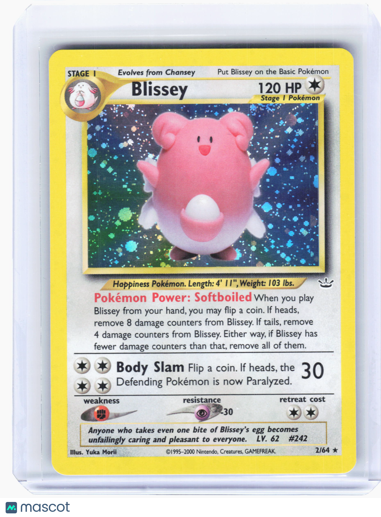 2001 Pokemon—Blissey #2 Neo Revelation—Holo Rare Holo [Heavily Played]