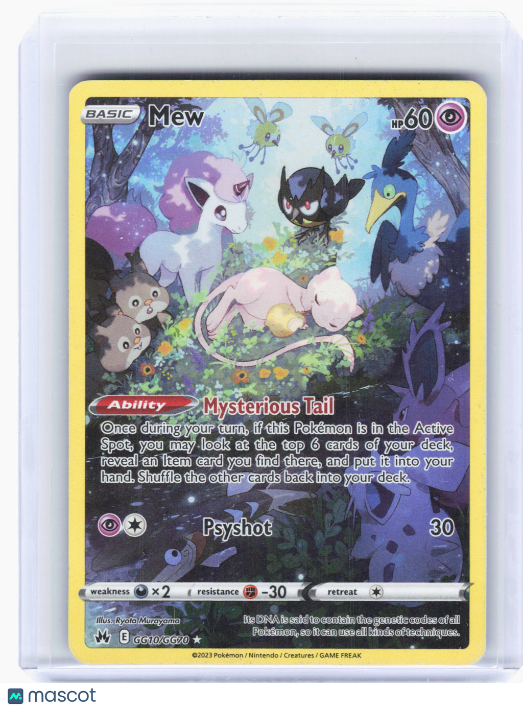 2023 Pokemon—Mew #GG10 Crown Zenith: Galarian Gallery—Ultra Rare Holo [Damaged]