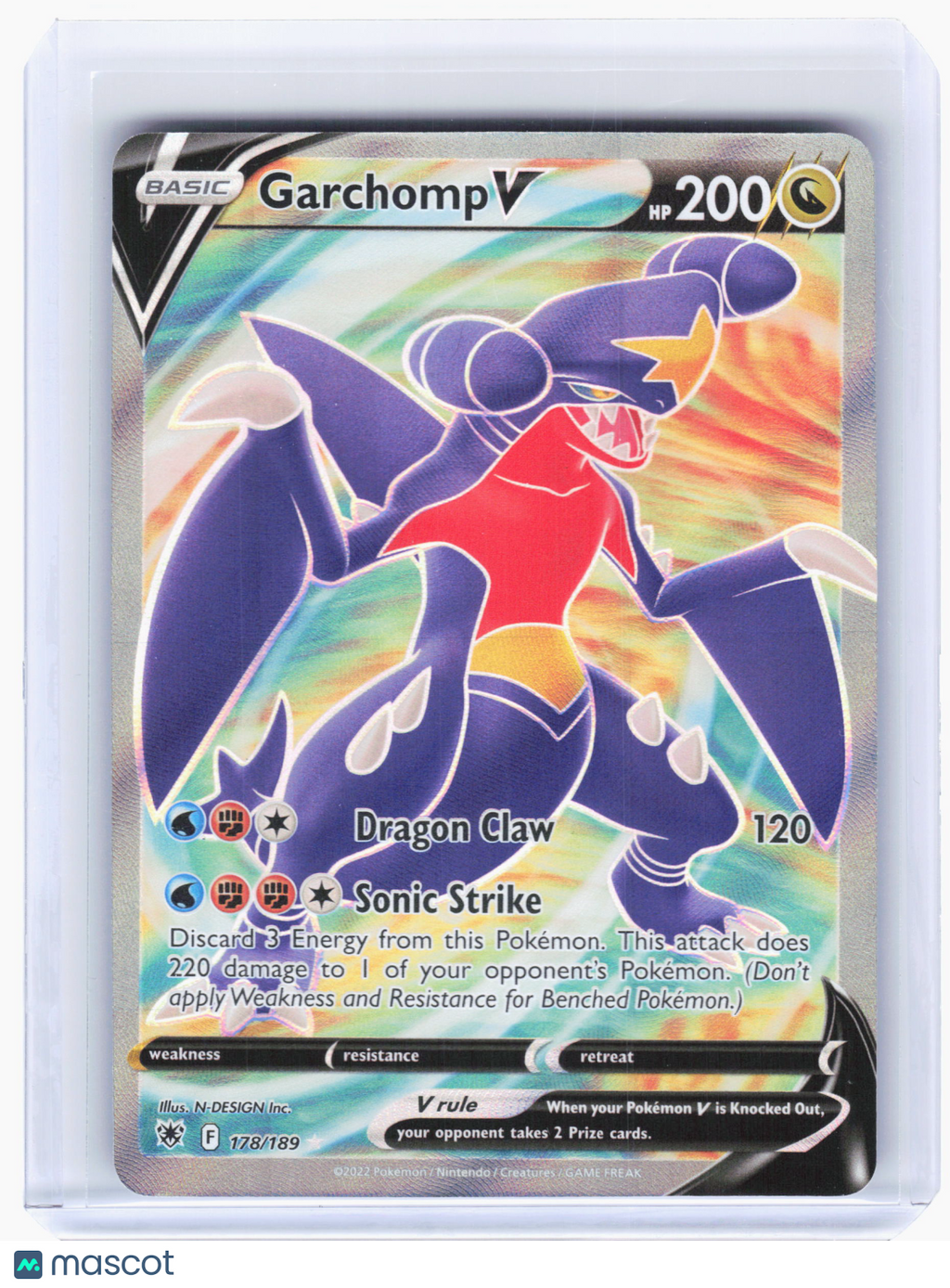 2022 Pokemon—Garchomp V #178 Astral Radiance—UR Holo [Lightly Played] (Full Art)