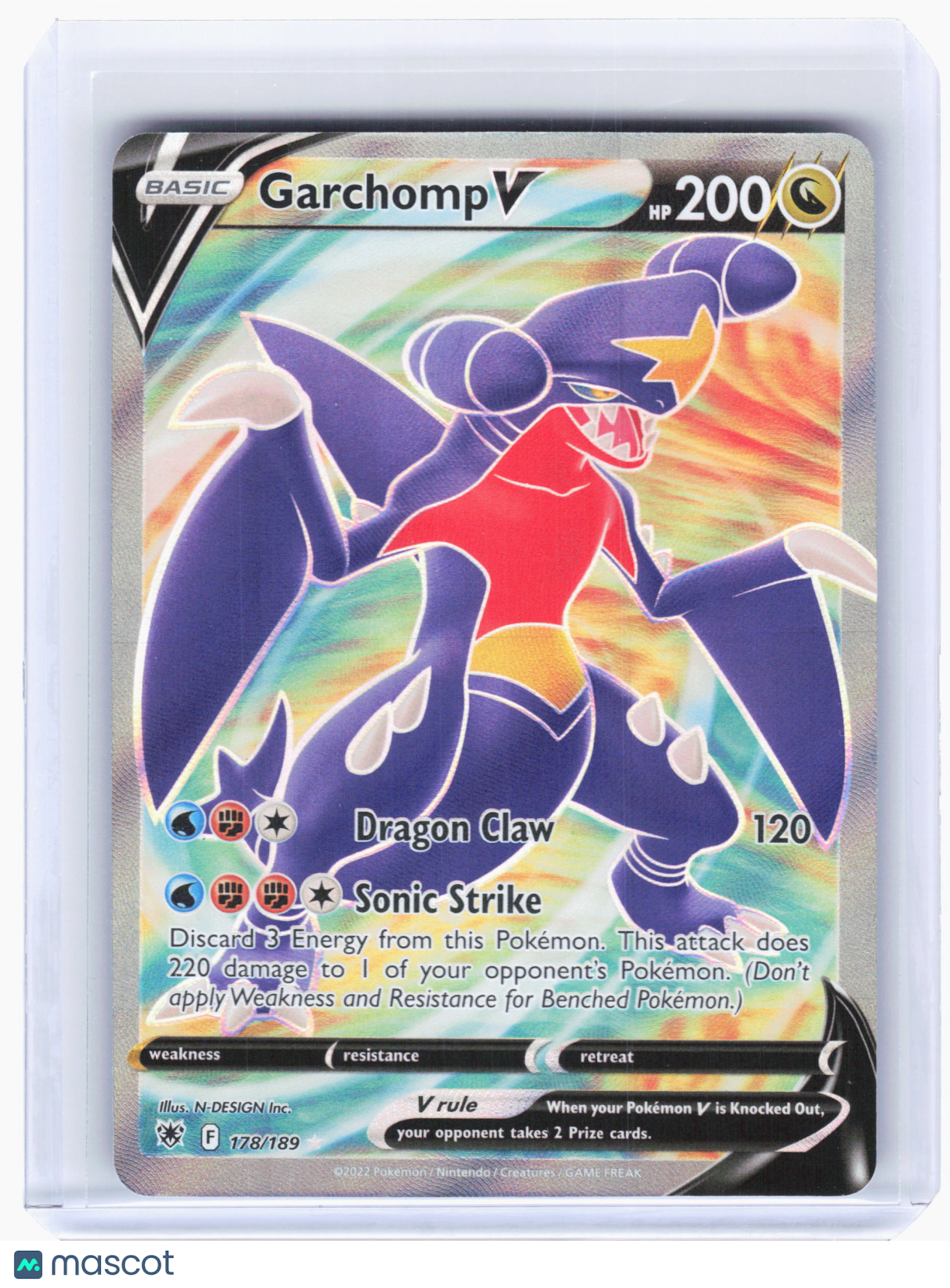 2022 Pokemon—Garchomp V #178 Astral Radiance—UR Holo [Lightly Played] (Full Art)