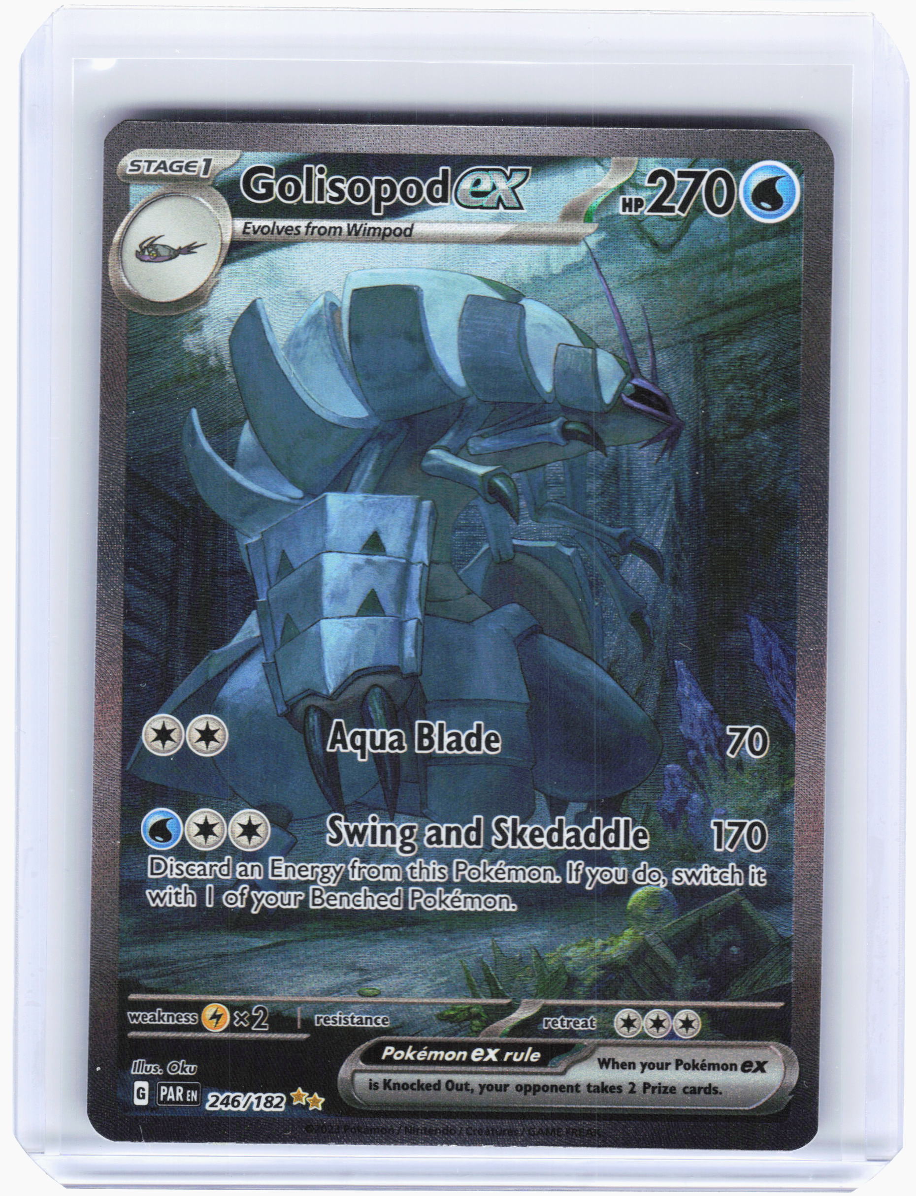 2023 Pokemon—Golisopod ex #246 Paradox Rift—Special Illustration Rare Holo [LP]
