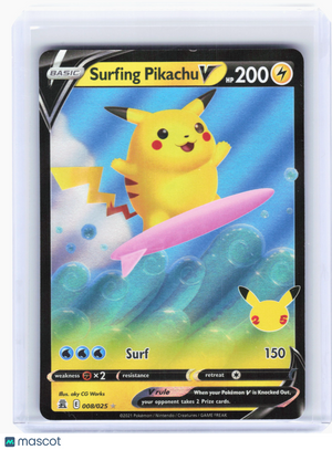 2021 Pokemon—Surfing Pikachu V #8 Celebrations—Ultra Rare Holo [MP]