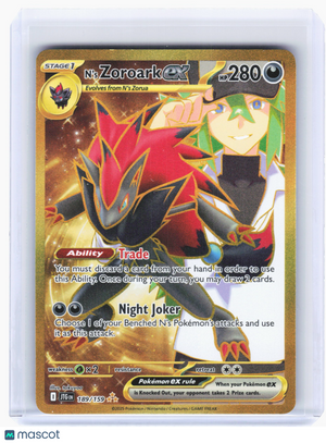 2025 Pokemon—N's Zoroark ex #189 Journey Together—Hyper Rare Holo