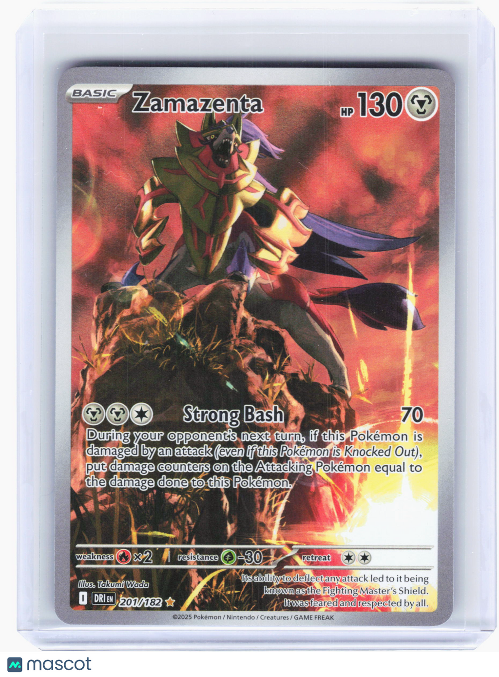 2025 Pokemon—Zamazenta #201 Destined Rivals—Illustration Rare Holo