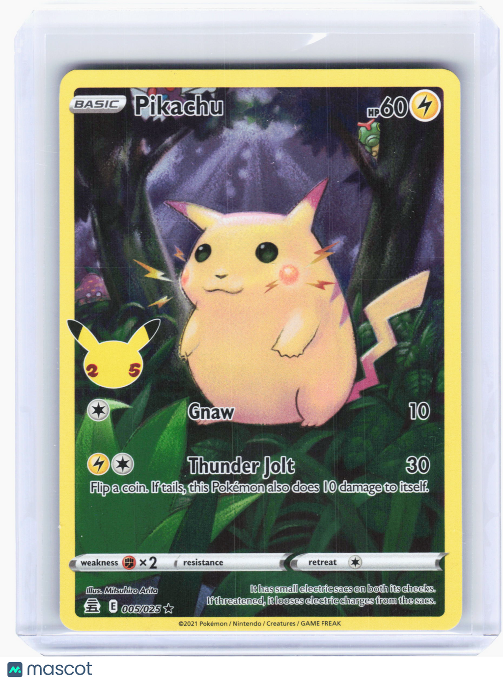 2021 Pokemon—Pikachu #5 Celebrations—Holo Rare