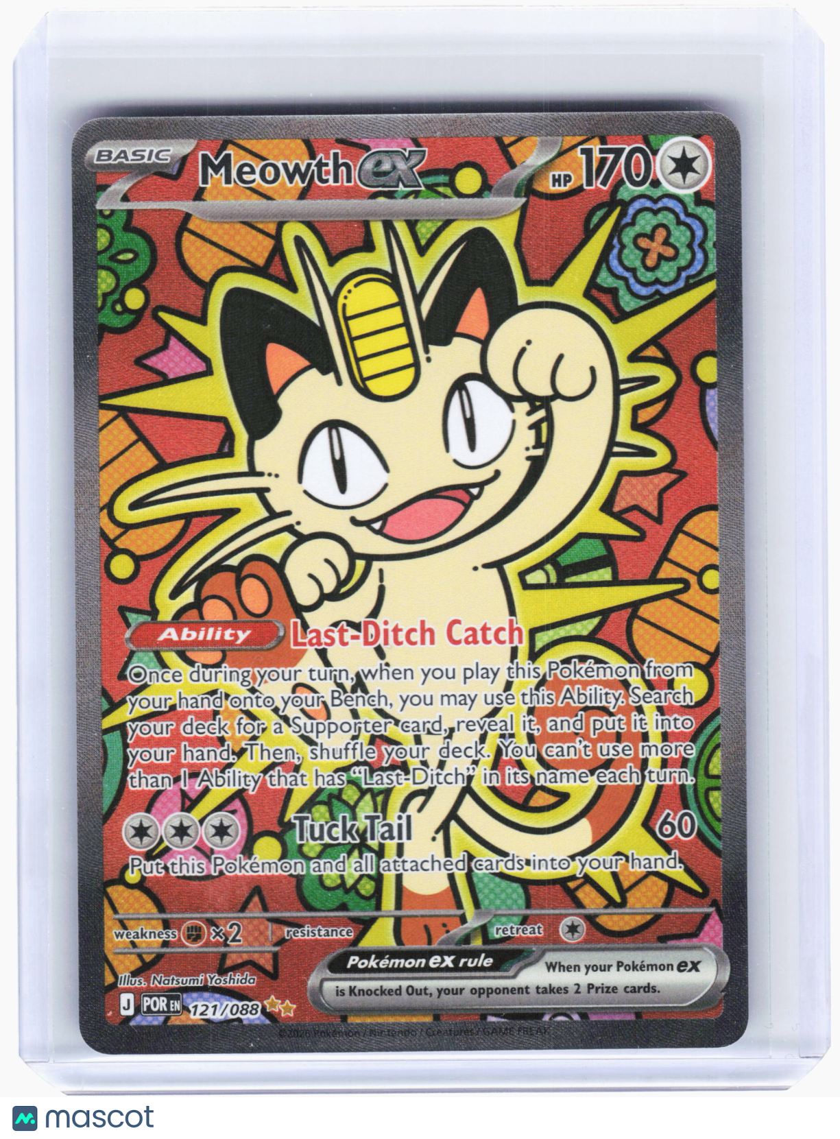2026 Pokemon—Meowth ex #121 Perfect Order—Special Illustration Rare Holo