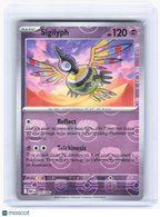 2025 Pokemon—Sigilyph #38 White Flare—Uncommon Reverse Holo (Master Ball)