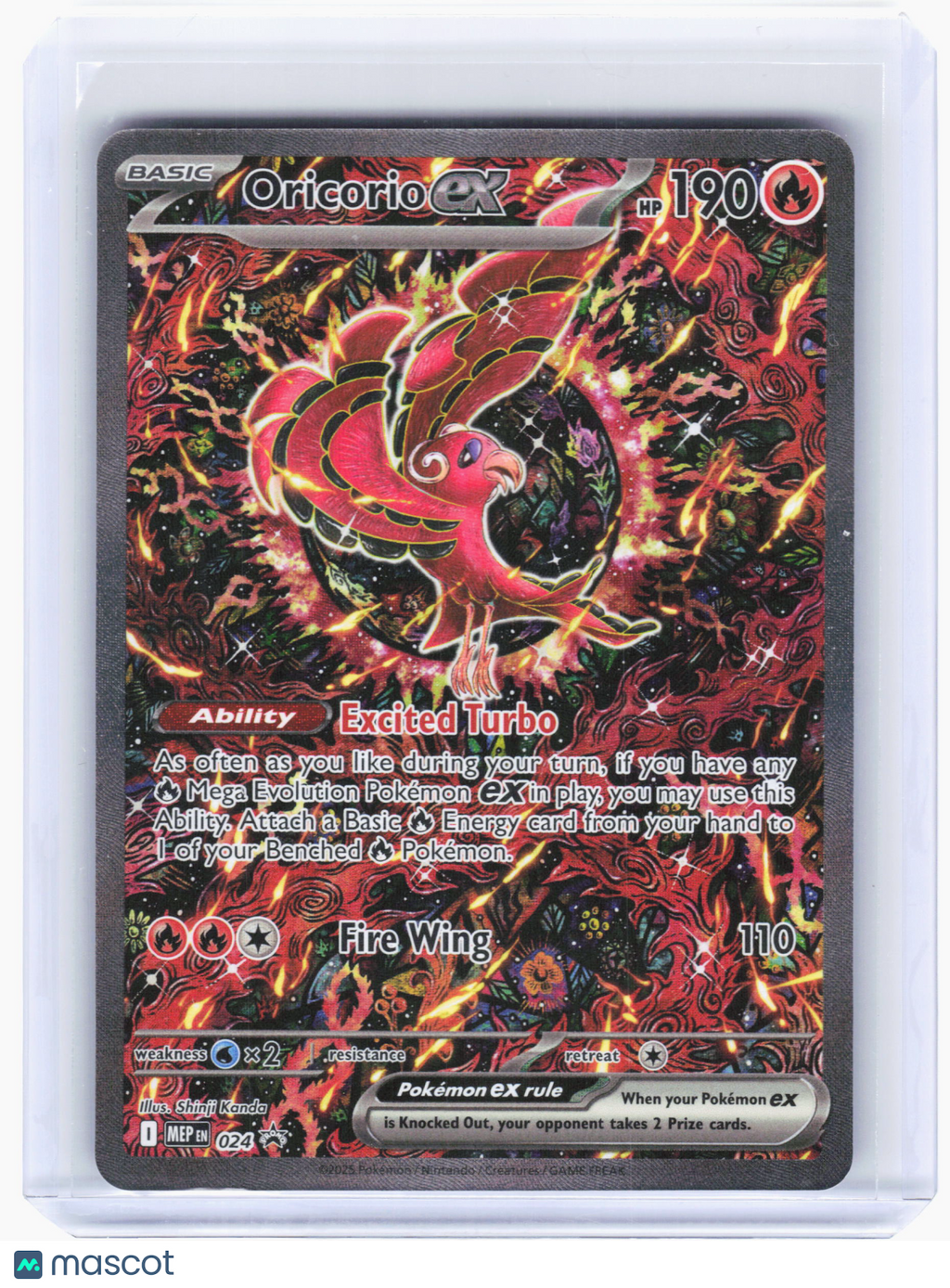 2025 Pokemon—Oricorio ex #24 Mega Evolution—Black Star Promo Holo