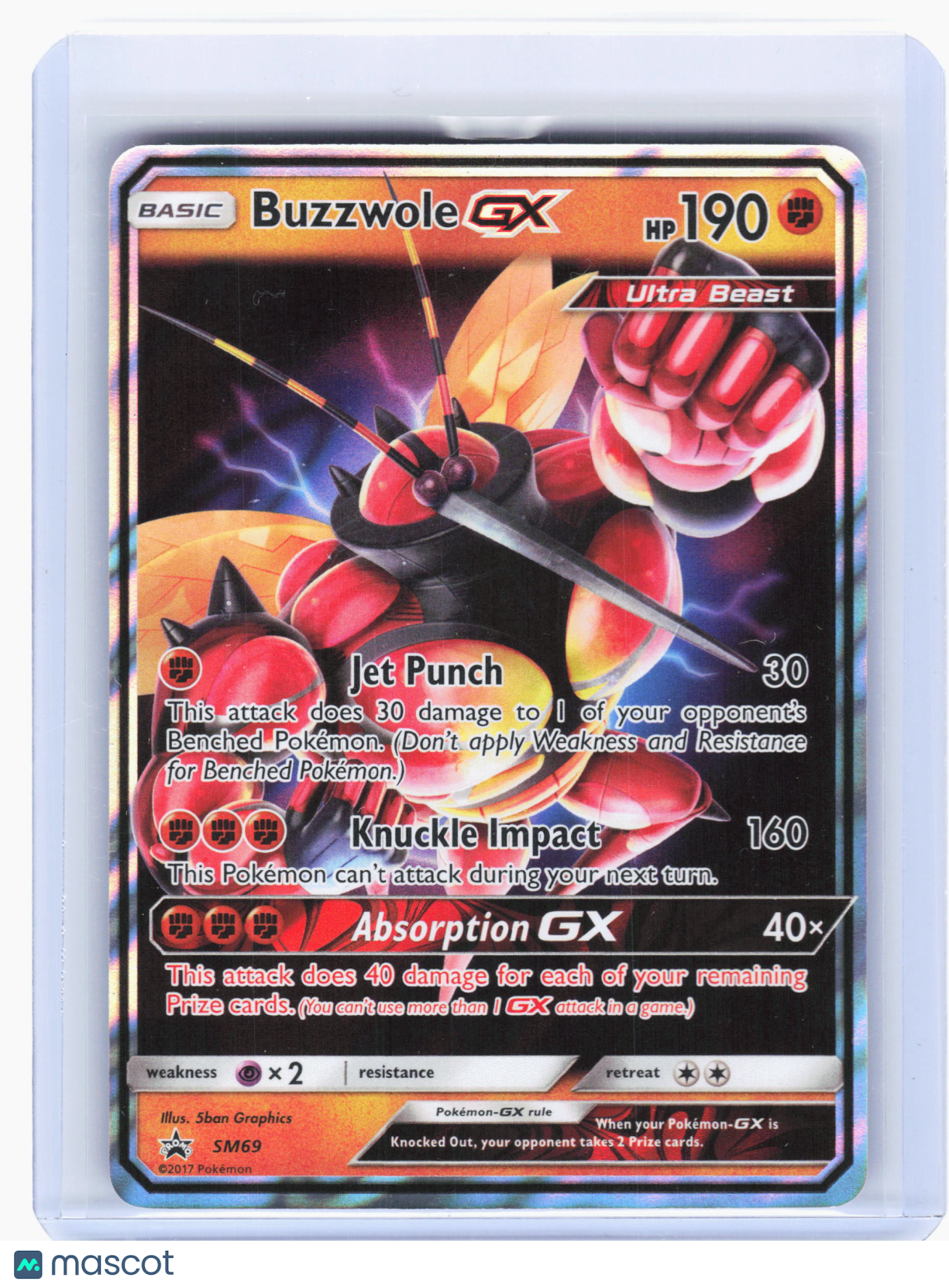 2017 Pokemon—Buzzwole GX #SM69 SM Promos—Black Star Promo Holo [Lightly Played]
