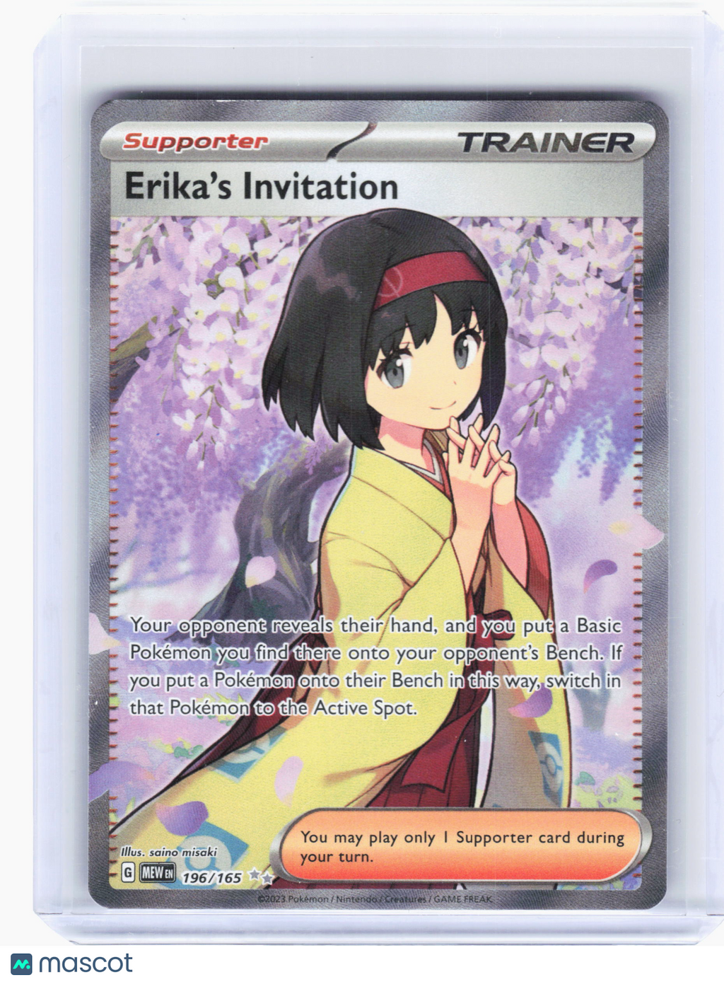 2023 Pokemon—Erika's Invitation #196 Scarlet & Violet 151—Ultra Rare Holo [LP]