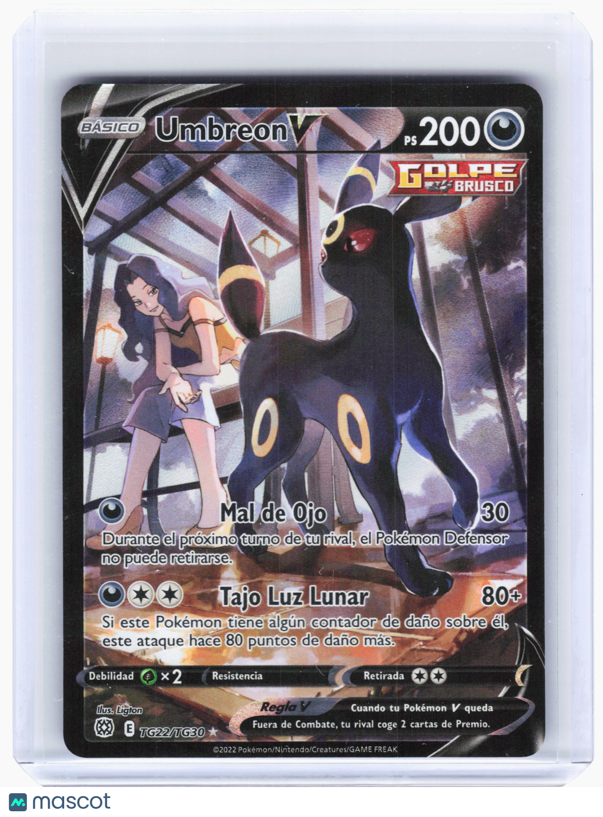 2022 Pokemon—Umbreon V #22 Brilliant Stars Trainer Gallery—UR Holo Spanish [MP]