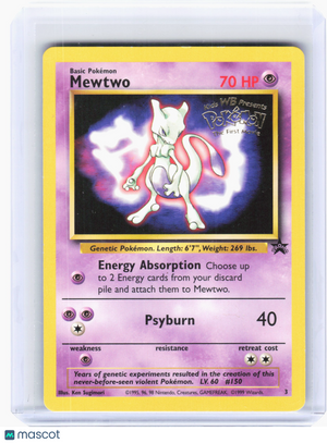 1999 Pokemon—Mewtwo #3 WoTC Promo—Promo Nonholo (Movie Promo) [Damaged]