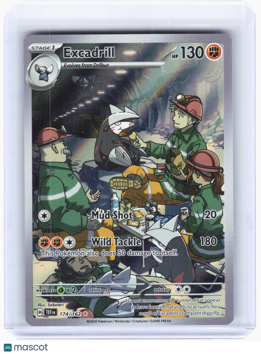2024 Pokemon—Excadrill #174 Temporal Forces—Illustration Rare Holo