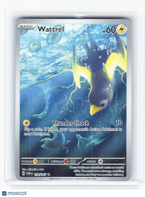2024 Pokemon—Wattrel #178 Twilight Masquerade—Illustration Rare Holo
