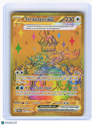 2025 Pokemon—Terapagos ex #180 Prismatic Evolutions—Hyper Rare Holo