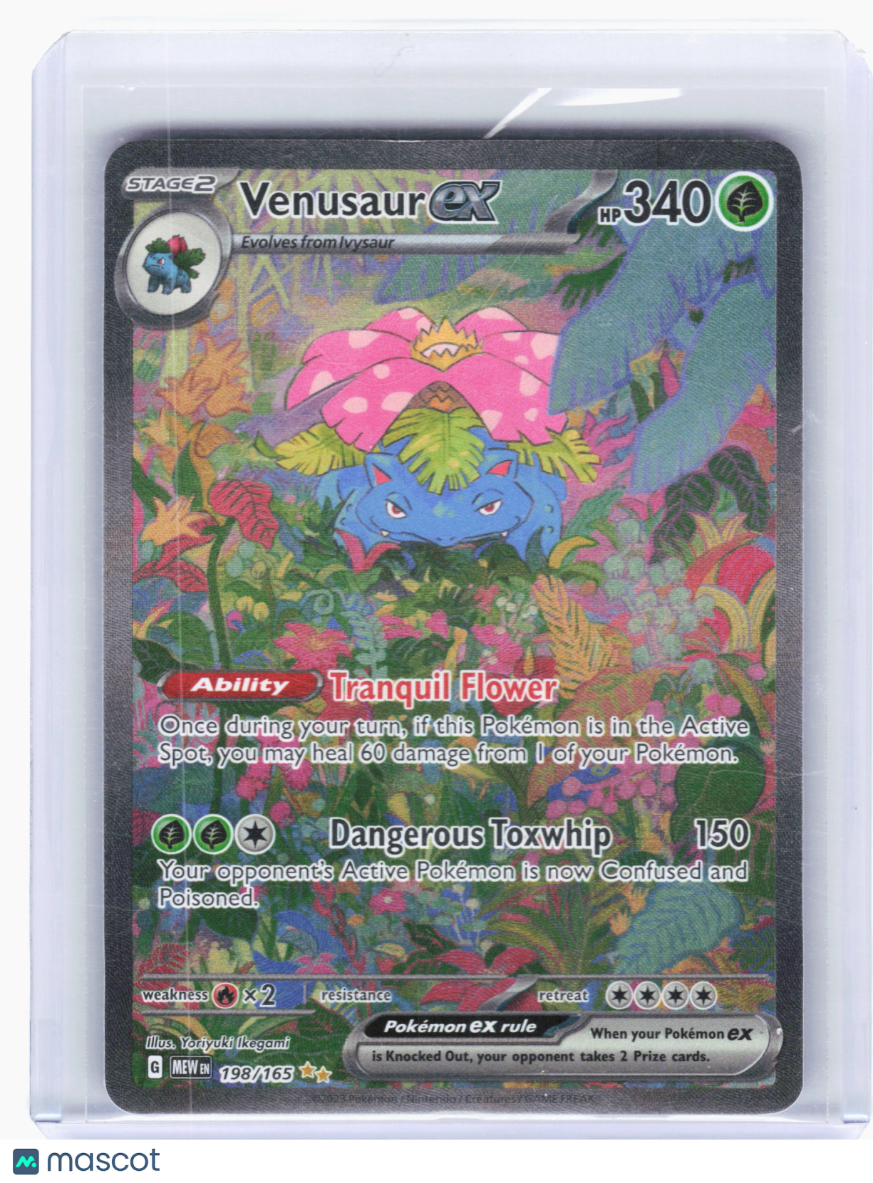 2023 Pokemon—Venusaur ex #198 Scarlet & Violet 151—Special Illustration Rare