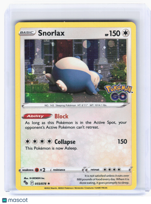 2022 —Snorlax #55 Pokemon GO—Holo Rare Holo [Lightly Played]