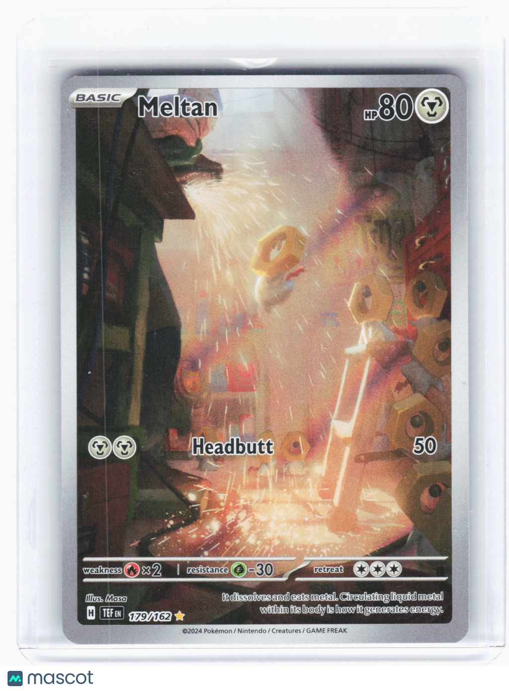 2024 Pokemon—Meltan #179 Temporal Forces—Illustration Rare Holo [Damaged]