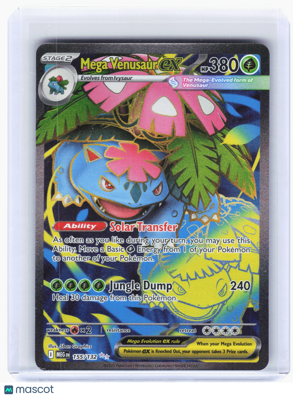 2025 Pokemon—Mega Venusaur ex #155 Mega Evolution—Ultra Rare Holo