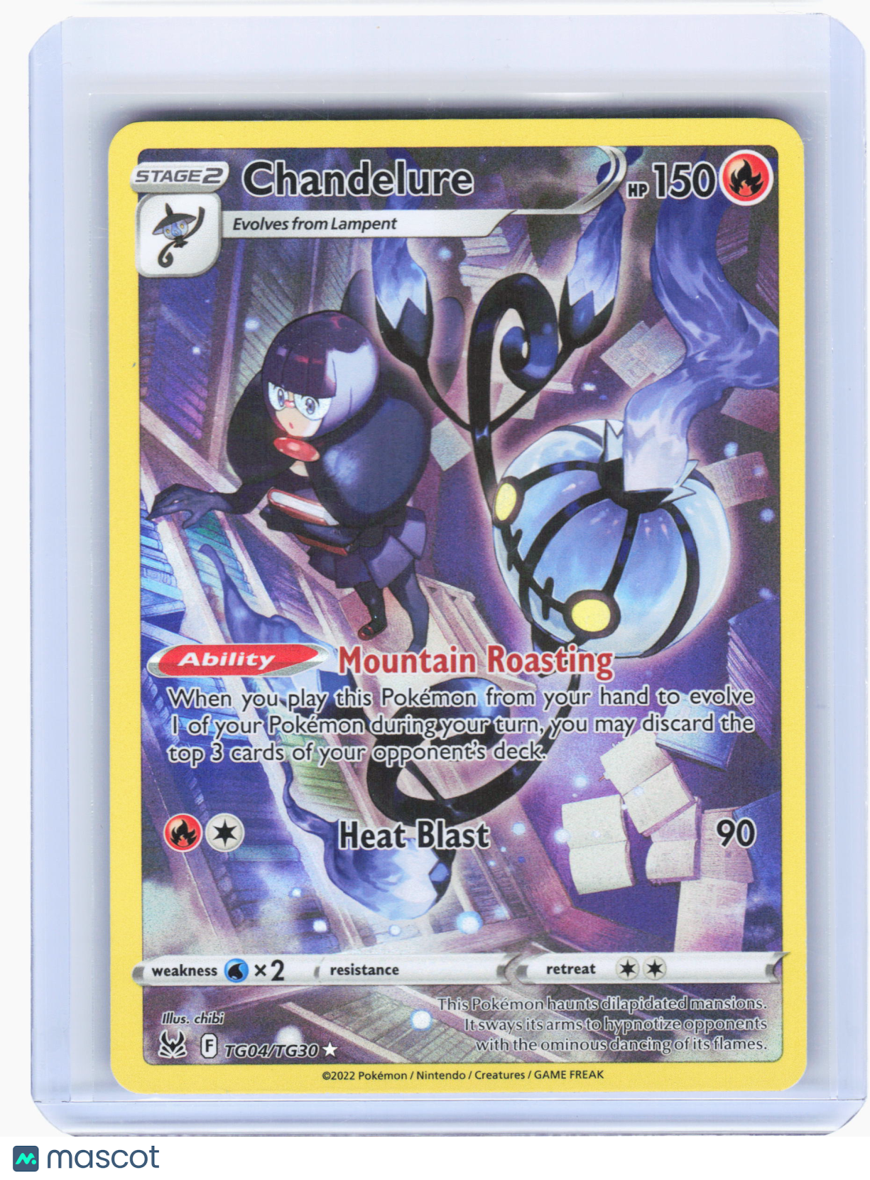 2022 Pokemon—Chandelure #TG04 Lost Origin Trainer Gallery—Ultra Rare Holo