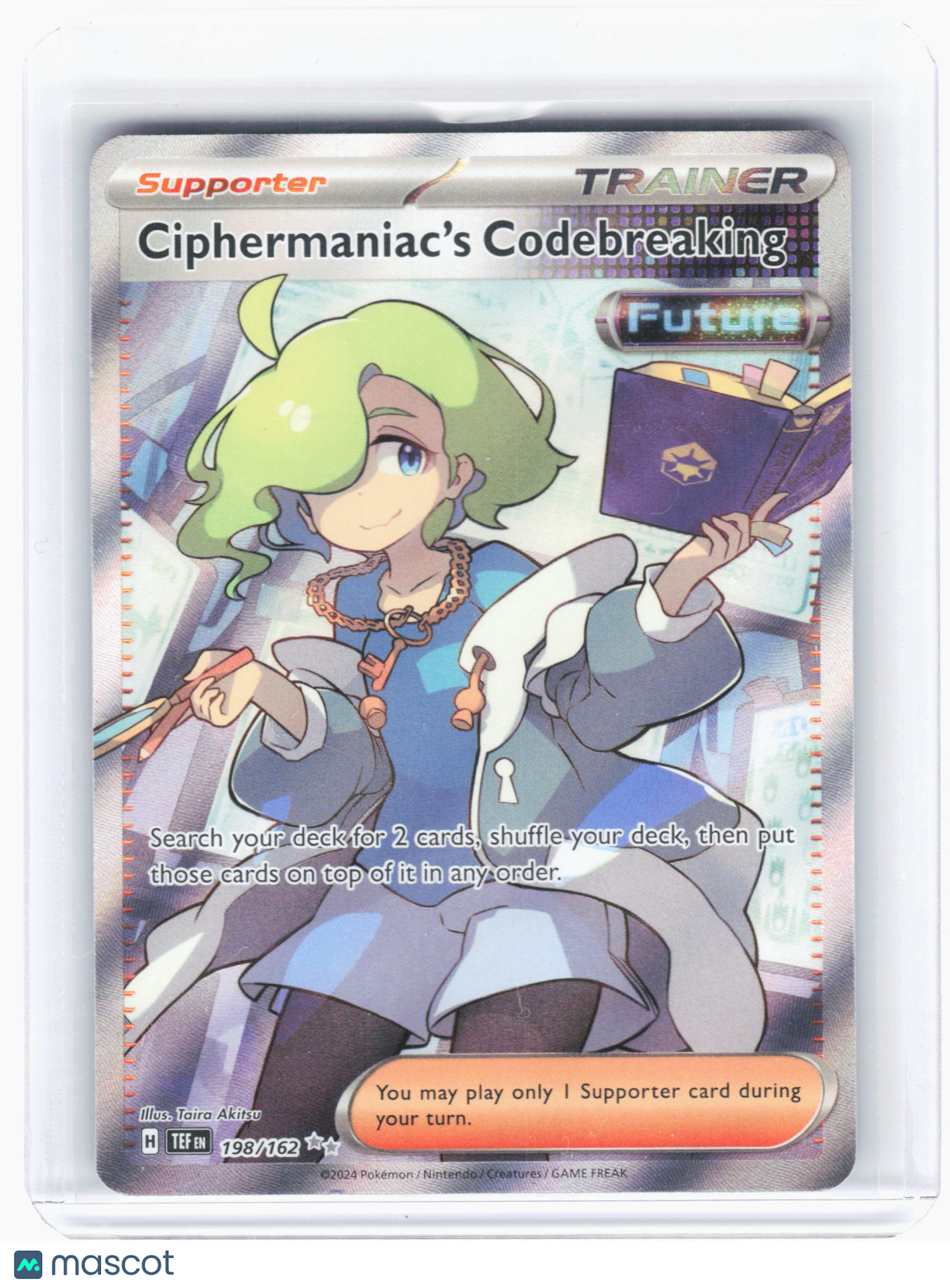 2024 Pokemon—Ciphermaniac's Codebreaking #198 Temporal Forces—Ultra Rare Holo