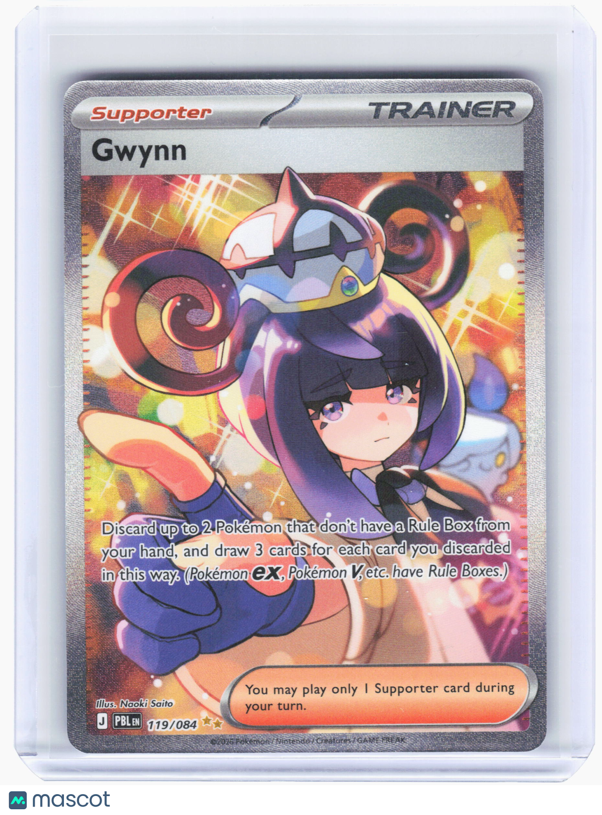2026 Pokemon—Gwynn #119 Pitch Black—Special Illustration Rare Holo
