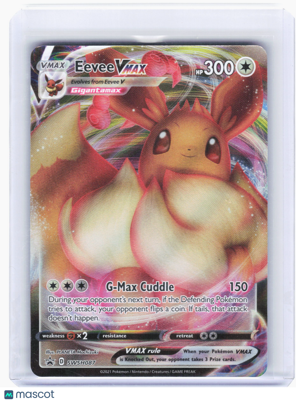 2021 Pokemon—Eevee VMAX #SWSH087 Sword & Shield—Black Star Promo Holo